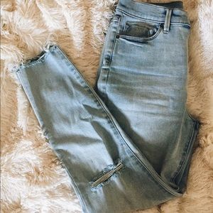 Light-wash Stretchy Crop Twig Skinny Jeans by BDG